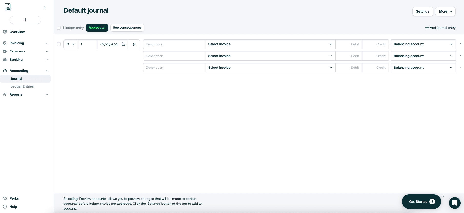 Screen 1 - Book transfers from cash to bank.png
